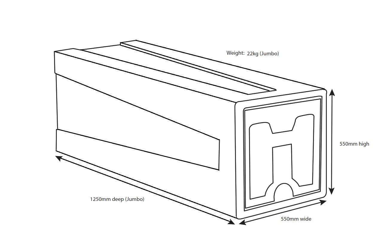 Jumbo Plastic Locker Dimensions